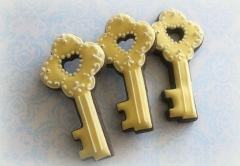 House & Antique Key Realtor Cookie Cutter 2 Piece Set from The Cookie Cutter Shop – Tin Plated Steel - Made in the USA...