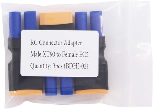 3pcs Female EC5 to XT90 / XT-90 Male - Heavy Duty Connector Adapter(BDHI-02)...