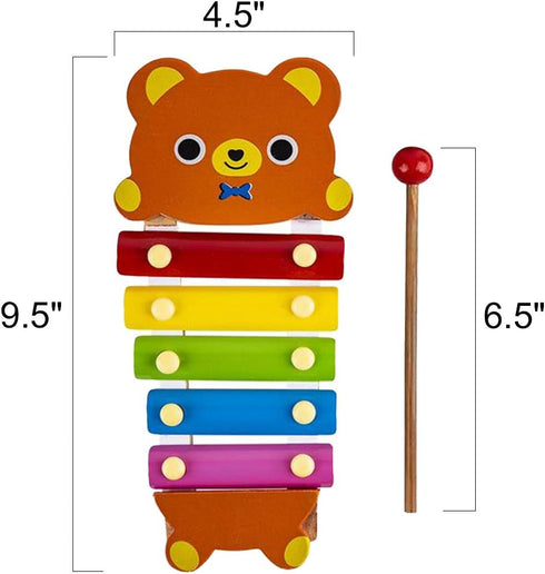 ArtCreativity Teddy Bear Xylophone, 1PC, Fun Musical Instruments for Kids, Colorful Xylophone Music Toy with 2 Sticks, Development Learning Toys f...