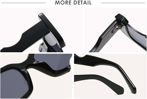 Irregular Small Rectangle Sunglasses Women Vintage Punk Sun Glasses UV Protection by LJCZKA...