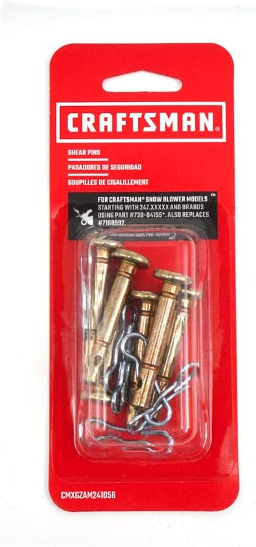 CRAFTSMAN CMXGZAM241056 Snow Blower Shear Pins, Brown...
