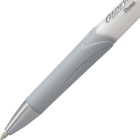 Pentel Glidewrite Signature Ballpoint Pen with Smooth TechniFlo Ink - 1.0mm Medium Point - 6-Pack of 3 Black Ink & 3 Blue Ink Pens...