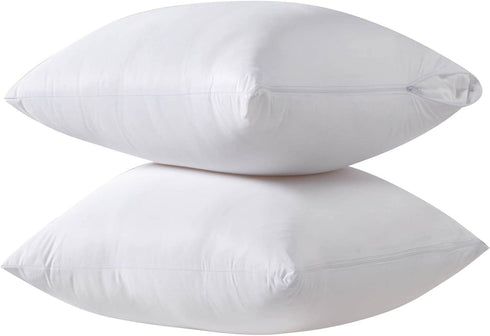Cooling Bamboo Viscose Feather Proof Pillow Protectors with Zipper King Size Waterproof Down Proof Covers for Bed Pillows 2 Pack...