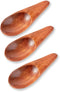 3 Pieces Mini Wooden Spoons, Small Salt Spoon with Short Handle Mini Wood Scoop for Spice Jars Tea Coffee Milk Powder, 2.76 inch, Brown...