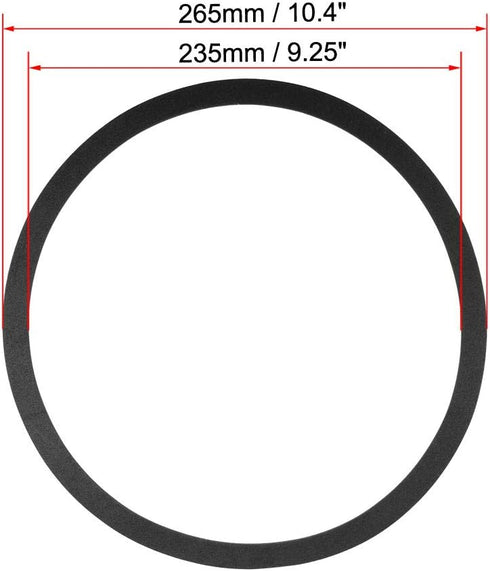 uxcell Black 10 Inch EVA Foam Speaker Edge Surround Rings Replacement Parts for Speaker Repair or DIY...