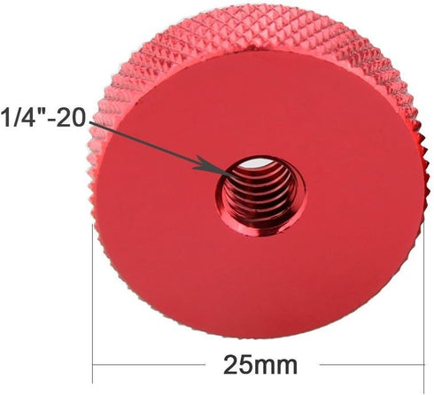 CAMVATE 1/4"-20 Female Thumb Wheel Lock Nut Adapter(2 Pieces) - 1490...