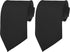 K. Alexander Black Ties New Mens Solid Color Black Neckties - 2 PACK...