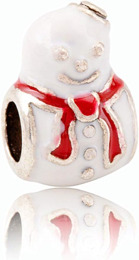 Christmas Bracelet Beads,Assorted Xmas Enamel Spacer Bead Charm for DIY Jewelry Making Findings(12pcs)...