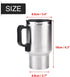 Car Kettle, 450Ml Electric Car Kettle, 12V Heated Travel Mug, Stainless Steel Travel Heating Car Mug For Heating Water, Coffee, Milk And Tea With ...