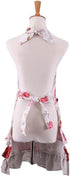 Women's Cotton Floral Apron with Pockets, Adjustable Long Ties for Kitchen Cooking, Baking and Gardening,29x21inch...