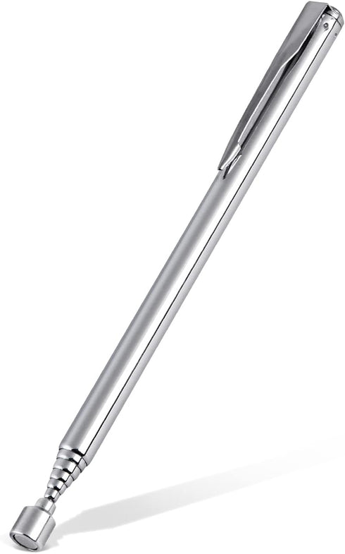 Rechabite 1 Piece 3.5LBs Telescoping Magnetic Pickup Tool, with Pen Clip Design, Magnet Stick Rod Extendable 5.1" to 25.4" for Men, Birthday, Fath...