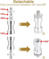 UTEBIT Camera Screw 1/4 to 3/8 Adapter Thread Adapter Set Camera Spigot Convert Mounting Screws Tripod Screw Compatible for Magic Arm Crab Clamp B...