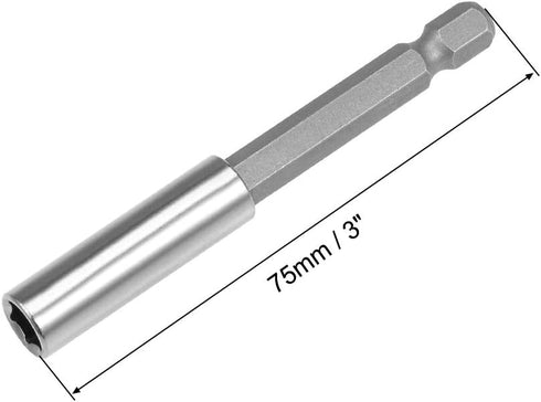 uxcell 3 Pcs 1/4 Inch Hex Shank by 3 Inch Magnetic Bit Holder Extension, Quick Release Screwdriver Drill Bit Power Tool...