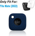 Geiomoo Silicone Case for Tile Mate 2022 Tracker, Soft Flexible Scratch Resistant Cover with Carabiner (Navy Blue)...