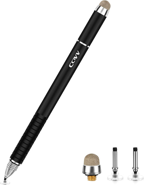 Stylus Pen, 2 in 1 Fine Point and Mesh Tip Stylus for Touch Screen, Compatible for Tablet and Cellphone (1Pc, Black)...