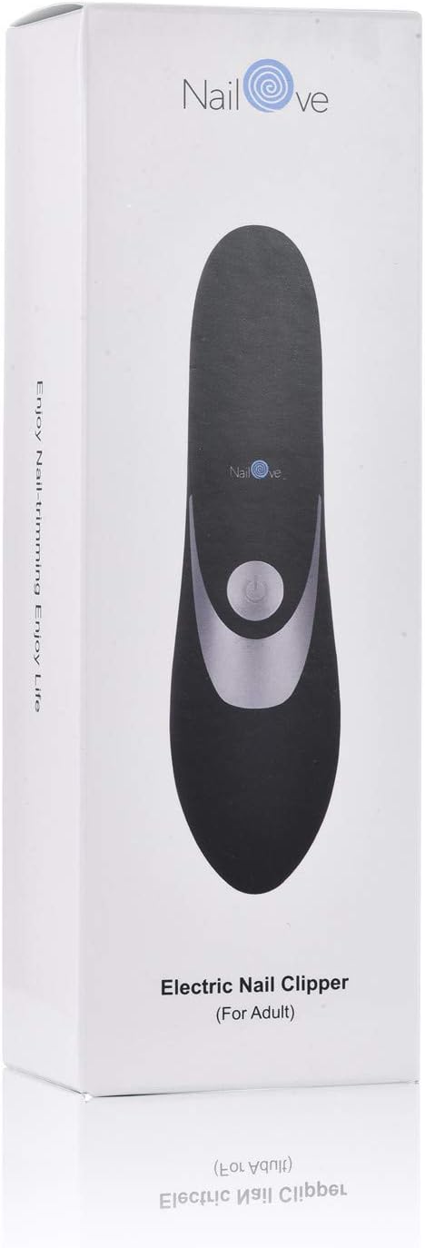 Electric Nail Grinding Machine Black and White Stainless Steel Nail Cut Toenail Clipper Cutter Metal Case for 12+ Years Adults NL8503 (Black/White...