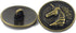 Bezelry 12 Pieces Rays and Unicorn Metal Shank Buttons. 20mm (3/4 inch) (Antique Brass)...