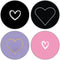 Multi-Function Cell Phone Stand, White Black Purple Pink Heart Expanding Stand Grip for Smartphones and Tablets (4 Pack), PENGY-49...