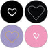 Multi-Function Cell Phone Stand, White Black Purple Pink Heart Expanding Stand Grip for Smartphones and Tablets (4 Pack), PENGY-49...