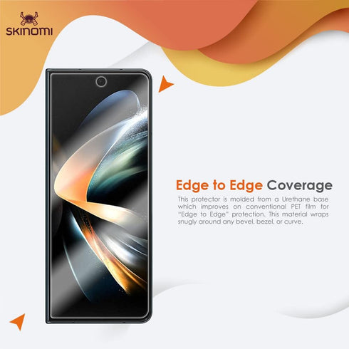 Skinomi Screen Protector Compatible with Samsung Galaxy Z Fold 4 (2-Pack) Clear TechSkin TPU Anti-Bubble HD Film......
