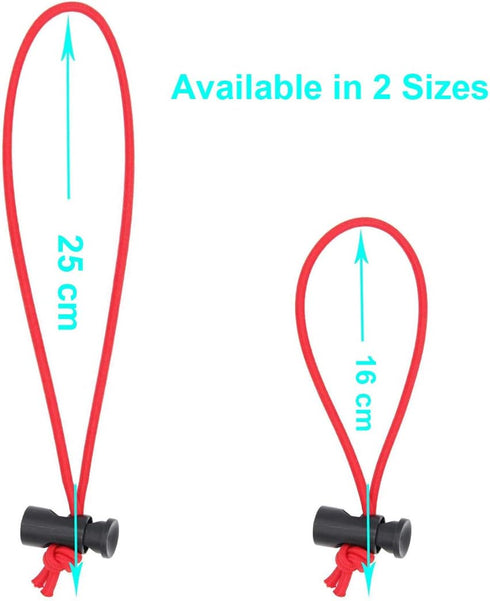 Foto&Tech Multipurpose Extra Thick Elastic Cable Tie and Organizer, Adjustable Cable Strap Toggle Tie, Reusable Tangle Tamer, Cable Management for...