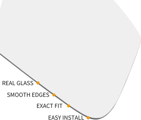 X AUTOHAUX Mirror Glass Heated with Backing Plate Passenger Side Right Side Rear View Mirror Glass for VW R32 Rabbit...
