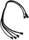 Gelid Solutions PWM 1-to-4 Splitter (Pack of 1), Y-Shaped Splitter Computer PC 4 Pin Fan Extension Power Cable, PWM & Molex Inputs, CA-PWM-03 – Bl...