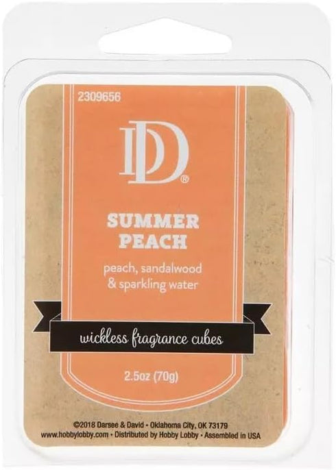 Scented Wax Fragrance Melts, Georgia Southern Summer Peach, Soy Wax Cubes, 2.5 oz, for Home Warmer, Electric Candle, Air Freshener, Spa Aroma Deco...