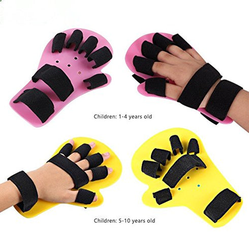 Child Finger Seperator Kids Hand Wrist Orthosis Splint Separate Children Finger Flex Spasm Extension Board Boy or Girl Polio Rehabilitation Exerci...
