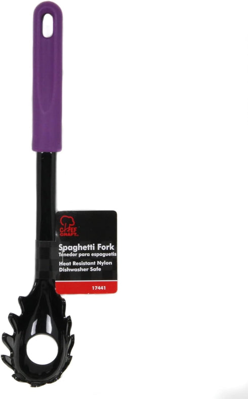 Chef Craft Basic Nylon Pasta/Spaghetti Fork, 11.5 inch, Purple...