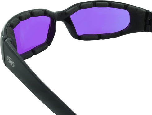 Global Vision Chicago Padded Riding Glasses (Black Frame/Purple Lens)...