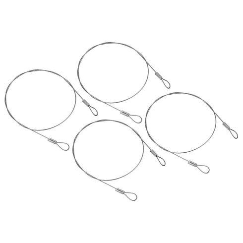 PATIKIL 20 Inch Safety Security Cable Wire, 4 Pack Stainless Steel 50cmx1mm Stage Lights Rope with Double Loop for DJ Lighting Luggage Lock...