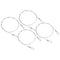 PATIKIL 20 Inch Safety Security Cable Wire, 4 Pack Stainless Steel 50cmx1mm Stage Lights Rope with Double Loop for DJ Lighting Luggage Lock...