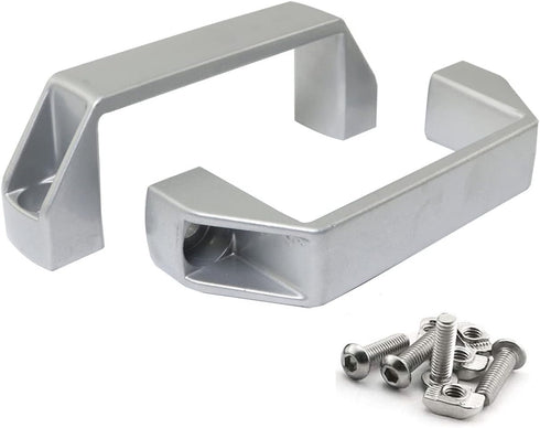 2-Pack Silver Aluminium Alloy Handle Rectangular Industrial Pull Handle for 30 Series European Standard Aluminum Extrusion Profile Accessories 120...
