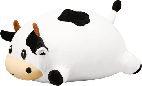Cow Stuffed Animals 13.7” Cow Plush Pillow Stuffed Dolls Hugging Pillow with Zipper, Plush Toys Dolls Gifts for Kids Girls Boys Adults...
