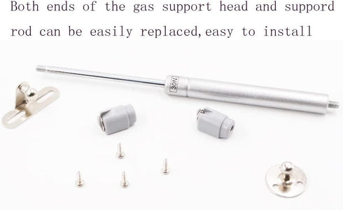 80N/18 lb Gas Strut Cabinet Hinge Safety Lift Support, Gas Shock and Soft Opening and Cushioning Telescopic Cabinet Door Rubber Head Gas Spring Su...