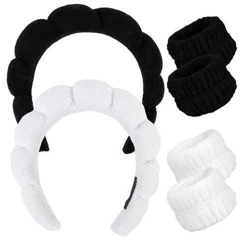 Spa Headband for Women Sponge Soft Headband for Washing Face Hairband for Women Girls Shower Makeup Skincare Non Slip Thick Hair Accessory for Fac...