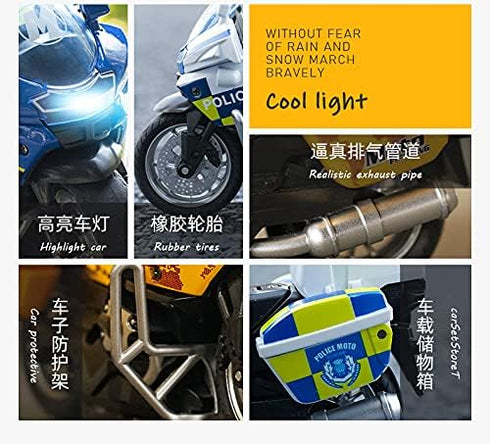 Die Cast Toy Motorcycle Model - Pull Back Vehicles with Sounds and Lights, Motorcycle Toys for Kids 3-9, for Youngsters who are into Collectible S...