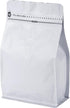 50 Count 8 Ounce Matt White Aluminum Foil Coffee Bags, Stand Up/Flat Bottom Side Gusset Coffee Pouches with Air Release Valve and Reusable Side Zi...