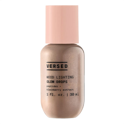 Versed Mood Lighting Luminizing Glow Drops, Sheer Bronzed - Liquid Highlight & Bronzing Drops with Illuminating Light-Reflecting Pigments - Antiox...