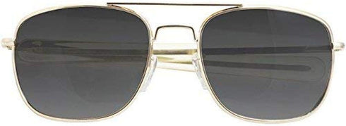 Humvee Campco Pilot Sunglasses - Polarized Aviator Sunglasses Bayonette, Frame, Military Sunglasses with Gray Lenses and Gold Frame, 52mm...