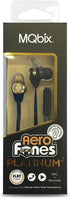 MQET39GLD AeroFones Platinum2 Secure-Fit Earphones with Tangle-Free Flat Cable, Mic Gold...