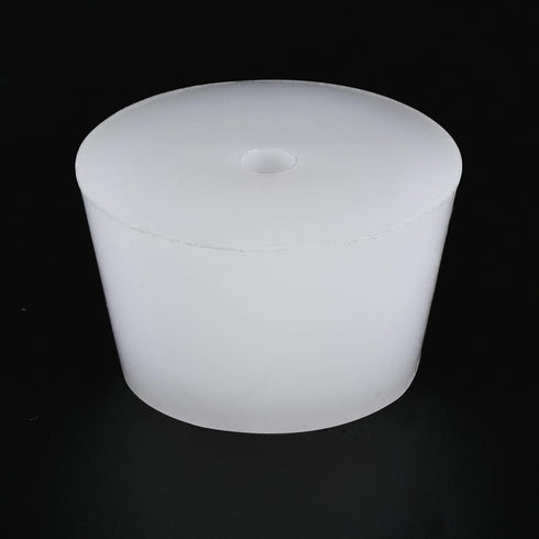 MECCANIXITY Silicone Rubber Tapered Plug 44mm to 55mm with Hole White for Powder Coating, Painting, Anodizing, Plating, Sandblasting, Laboratory U...