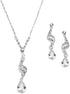 Mariell Cubic Zirconia Prom Jewelry Set, Necklace & Earrings Set for Brides, Bridesmaids, Wedding Jewelry...