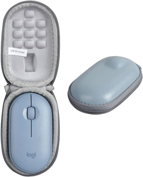 Travel Case for Logitech Pebble M350 / Logitech M355 Portable Wireless Mouse (Blue)...
