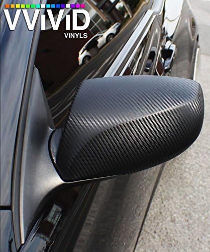 VViViD XPO Dry Deep Black 3D Carbon Fiber Vinyl Wrap Roll with Air Release Technology (1ft x 5ft)...
