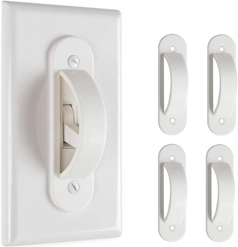 Wall Switch Guards Plate Covers Child Safety Security Home Decor (4 Pack), White - Keeps Light ON Or Off Protects Your Lights or Circuits from Acc...