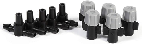 Drip Irrigation Kit, 20Pcs Adjustable Sprinkler Drip Irrigation Mister Heads with Tee Joints, Watering System for Garden Lawn Farm...