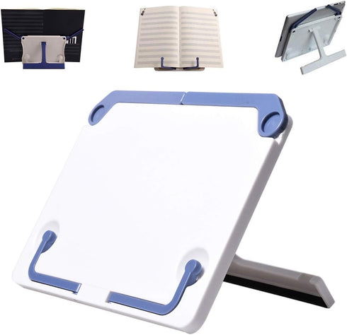 Lemical Desktop Sturdy Bookstand for Cookbook Adjustable Book Holder Reading Portable Folding Multipurpose Book Music Sheet Stand Holder with Deta...