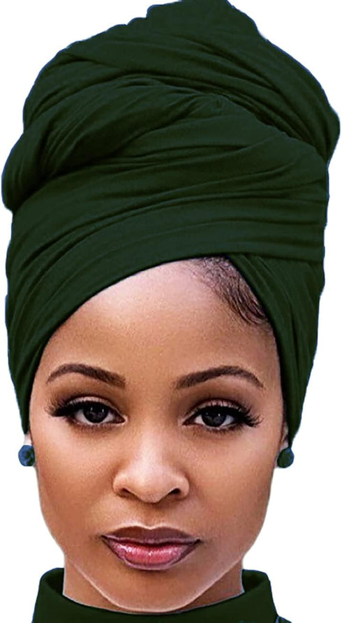 Harewom Head Wraps for Black Women Stretch Head Scarf Long African Hair Wraps Turban Headwraps Jersey Headbands...
